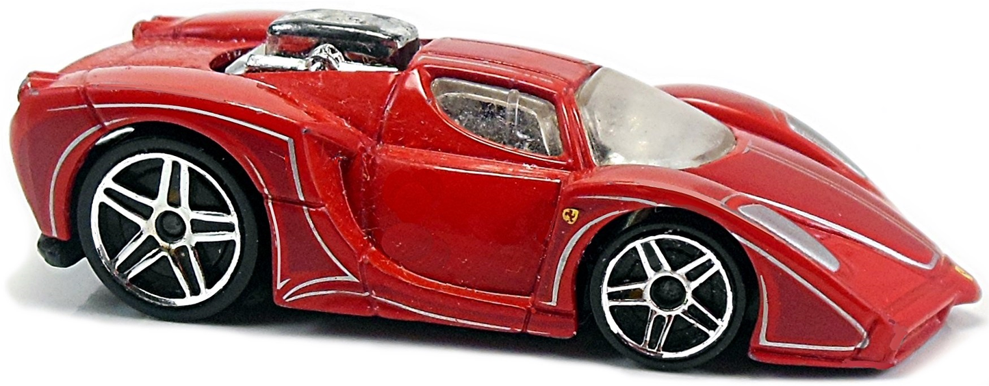 Hot Wheels 2008 - Collector # 066/172 - Hot Wheels Stars 26/36 - 'Tooned Enzo Ferrari - Red - International Card