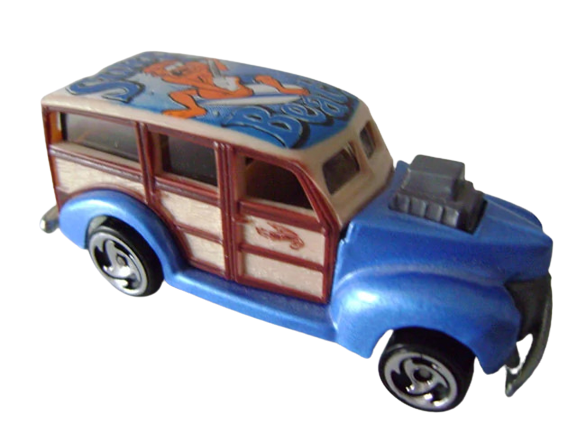 Hot Wheels 2004 - Collector # 146/212 - Crank Itz 04/05 - '40s Woody - Blue & Brown - SB Wheels - USA '05
