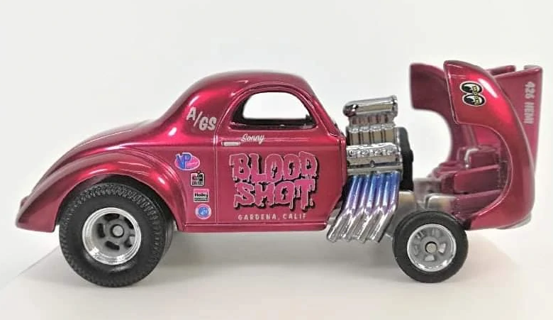 Hot Wheels 2020 - 34th Hot Wheels Annual Collectors Convention # 2/3 - '41 Willys Gasser - Spectraflame Red - Metal/Metal & Real Riders - Limited to 6,700 - Includes a Kar Keeper