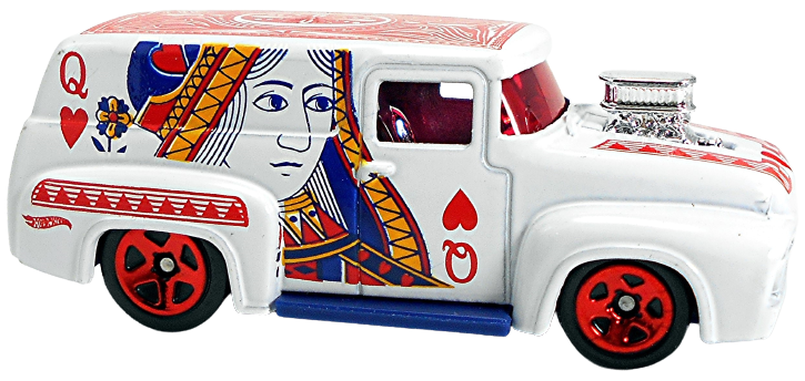 Hot Wheels 2019 - Collector # 187/250 - HW Art Cars 1/10 - '56 Ford Truck F-100 - White - USA