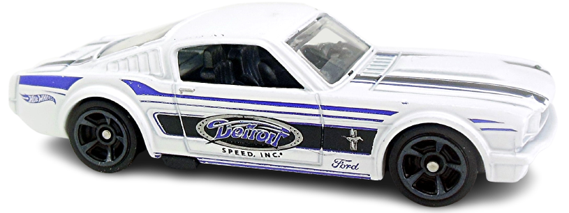 Hot Wheels 2019 - Collector # 072/250 - Muscle Mania 8/10 - '65 Mustang 2+2 Fastback - Matte White - USA Card