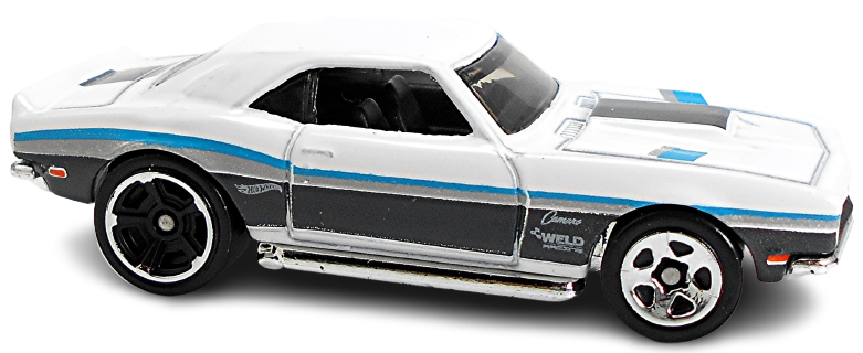 Hot Wheels 2019 - Collector # 181/250 - Muscle Mania 6/10 - '68 COPO Camaro - White - USA Card