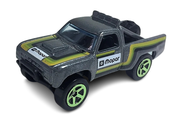 Hot Wheels 2019 - Collector # 064/365 - Baja Blazers 1/10 - '87 Dodge D100 - Gray - USA