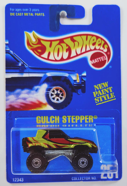 Hot Wheels 1995 - Collector # 251 - Gulch Stepper - Black - CT Wheels - USA Blue Card