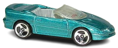 Hot Wheels 1995 - Collector # 344 - Model Series 8/12 - Camaro Convertible - Teal Metallic - 3 Spokes - USA Card