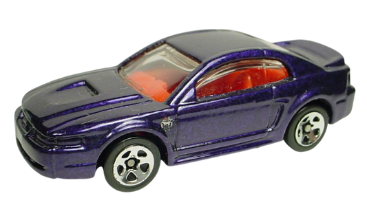 Hot Wheels 1999 - Collector # 909 - First Editions 2/26 - '99 Mustang - Purple Metallic - Red Interior - 5 Spokes - USA Card