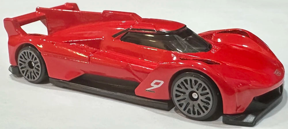 Hot Wheels 2025 - Collector # 099/250 - HW Exotics 1/5 - Cadillac Project GTP Hypercar - Red - USA Card