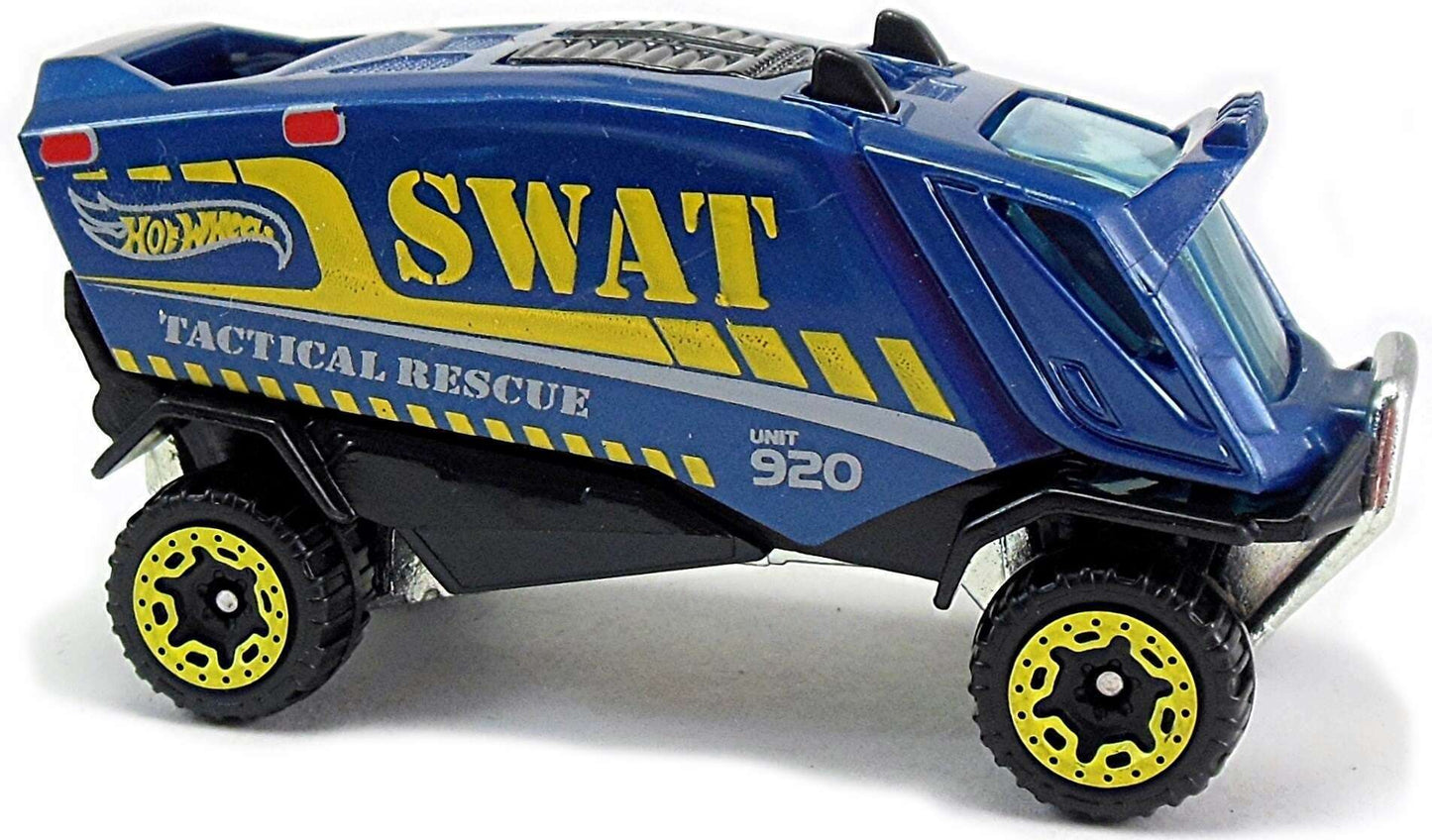 Hot Wheels 2017 - Collector # 064/365 - HW Rescue 5/10 - Aero Pod - Blue / SWAT - USA Card