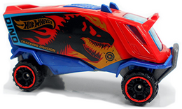 Hot Wheels 2021 - Collector # 026/250 - Dino Riders 2/5 - Aero Pod - Red / Dino T-Rex - International Long Card