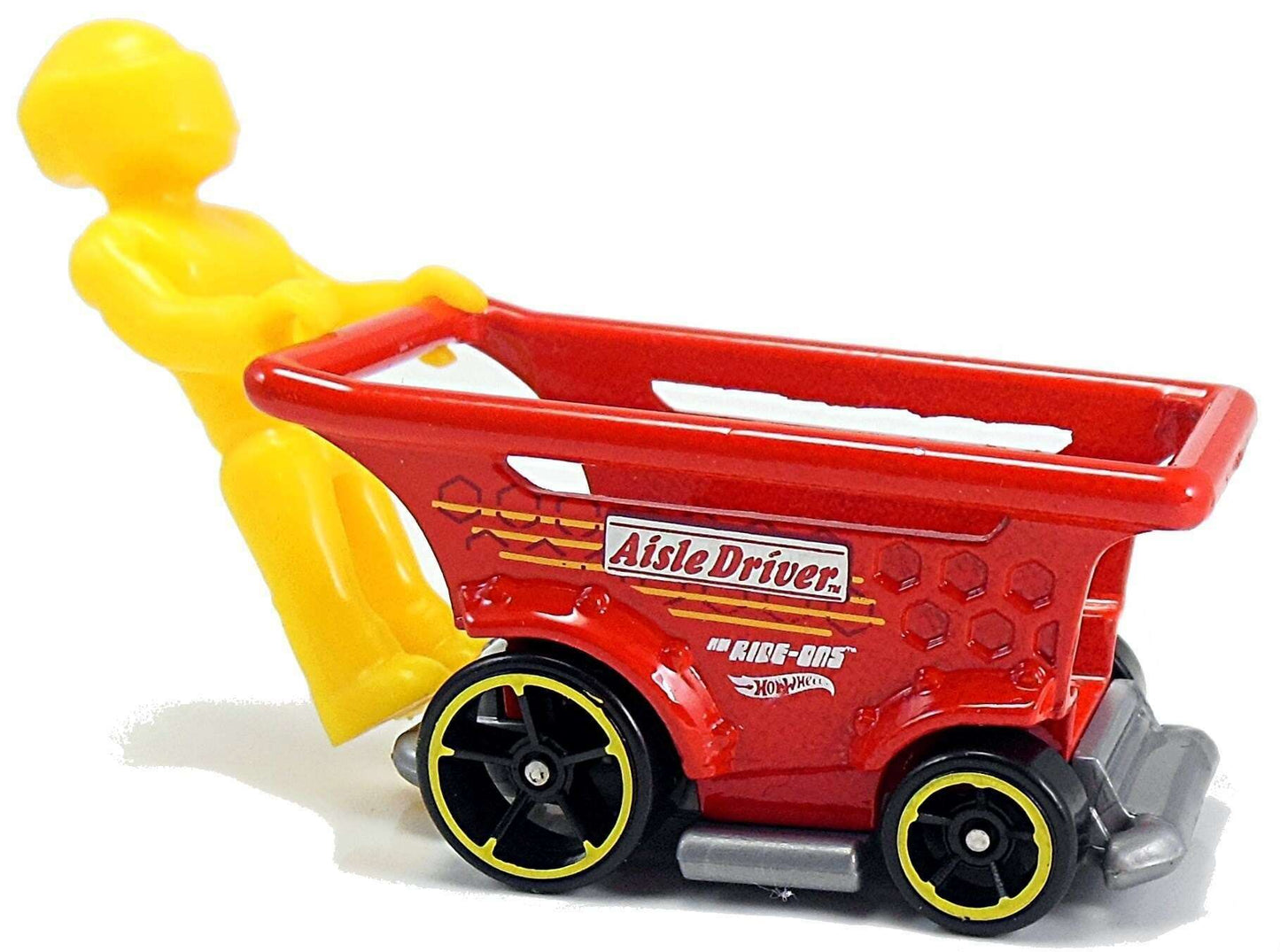 Hot Wheels 2017 - Collector # 139/365 - HW Ride-Ons 2/5 - New Models - Aisle Driver - Red - Figures can Attach - USA 'Month' Card a Walmart Exclusive