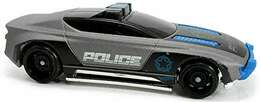 Hot Wheels 2020 - Collector # 206/250 - HW Rescue 1/10 - New Models - Alpha Pursuit - Satin Gray / Police - USA Card