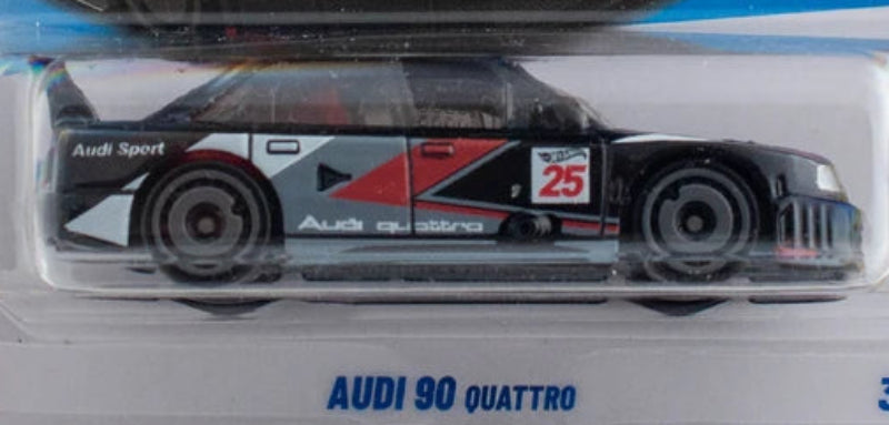 Hot Wheels 2025 - Collector # 199/250 - Peak Pursuit 2/10 - Audi 90 quattro - Black / #25 - USA Card