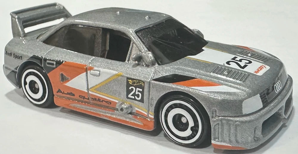 Hot Wheels 2025 - Collector # 199/250 - Peak Pursuit 2/10 - Audi 90 quattro - Gray / #25 - USA Card