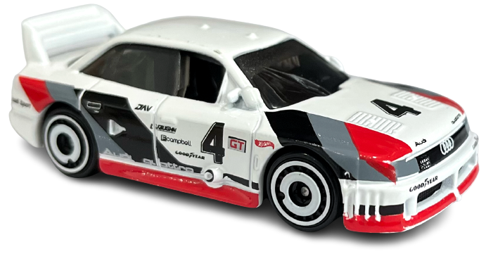 Hot Wheels 2023 - Collector # 077/250 - Retro Racers 06/10 - New Models - Audi '90 Quattro - White - USA Card