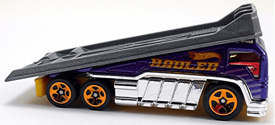 Hot Wheels 2014 - Collector # 002/250 - HW City / HW City Works - Back Slider - Purple / Hauler - USA Card