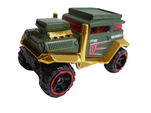 Hot Wheels 2011 - Collector # 243/244 - HW Video Game Heros 21/22 - Bad Mudder 2 - Olive Green - USA