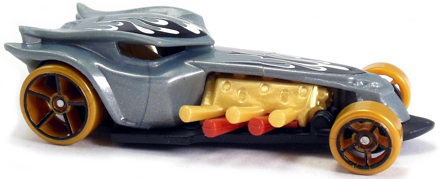 Hot Wheels 2016 - Collector # 202/365 - Street Beasts 2/10 - Bad Ratitude - Gray - USA 'Showdown' Card