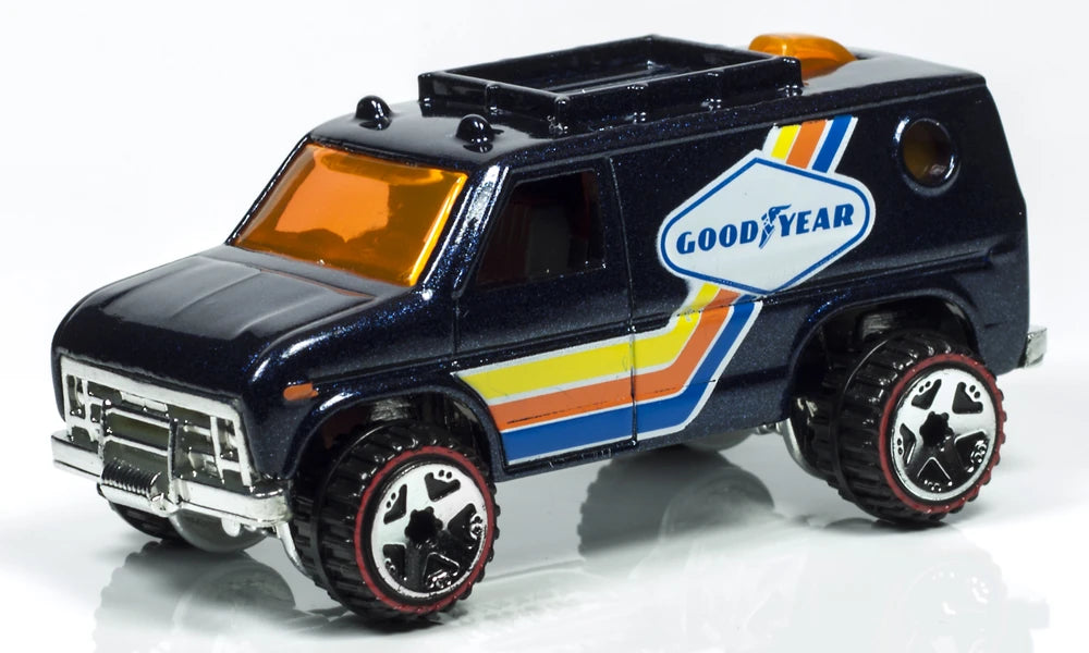Hot Wheels 2012 - Collector # 143/247 - HW Performance 3/10 - Baja Breaker - Dark Blue / Good Year - OR5 Wheels on Redlines - Walmart Exclusive - USA Card