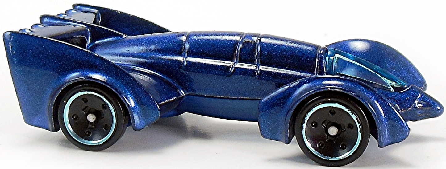 Hot Wheels 2015 - Collector # 065/250 - HW City / Batman - Batman Live! Batmobile - Blue Metalflake - USA 'Showdown' Card