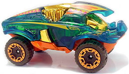 Hot Wheels 2018 - Collector # 137/365 - Street Beasts 10/10 - New Models - Beat All - Transparent Blue - USA 50th Card