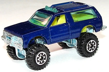 Hot Wheels 1996 - Collector # 464 - Blazer 4X4 - Metallic Dark Blue - Doors Open - USA Blue & White Card