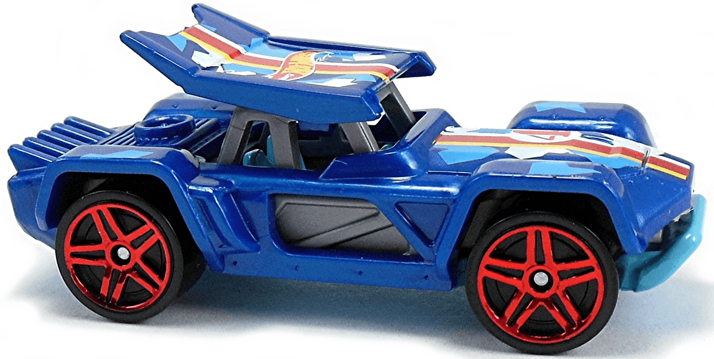 Hot Wheels 2016 - Collector # 004/250 - HW Race Team 4/10 - Bull Whip - Blue - USA 'Showdown' Card