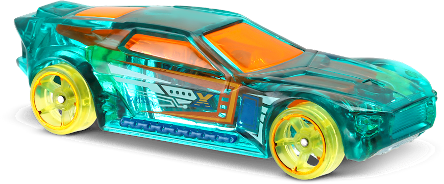 Hot Wheels 2016 - Collector # 015/250 - X-Raycers 5/10 - Bullet Proof - Transparent Sea Green - USA 'Showdown' Card
