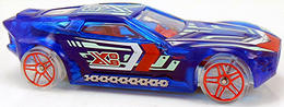 Hot Wheels 2018 - Collector # 249/365 - X-Raycers 6/10 - Bullet Proof - Transparent Blue - International Card