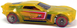 Hot Wheels 2016 - Collector # 015/250 - X-Raycers 5/10 - Bullet Proof - Transparent Yellow - USA 'Showdown' Card