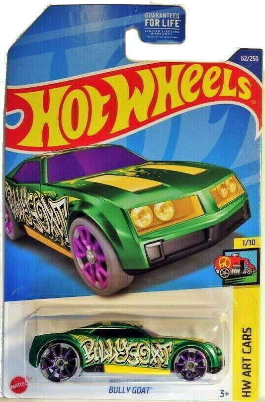 Hot Wheels 2022 - Collector # 062/250 - HW Art Cars 1/10 - Bully Goat - Green - USA