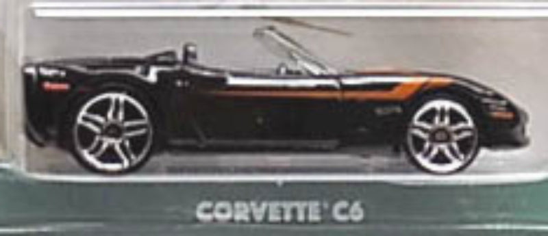 Hot Wheels 2021 - Convertibles Series # 4/10 - Corvette C6 - Black - Walmart Exclusive