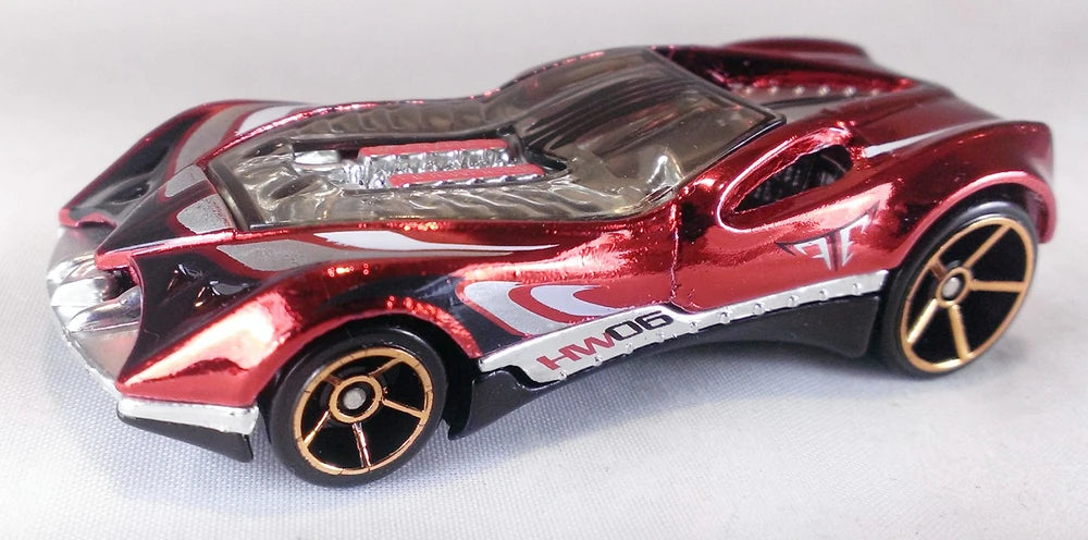 Hot Wheels 2006 - Collector # 120 - Mail-In Promo / Track Aces 10/12 - CUL8R - Spectraflame Red - Faster Than Ever Wheels - USA Card