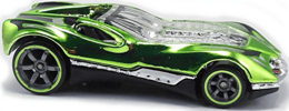 Hot Wheels 2006 - Collector # 047/223 - Treasure Hunts 9/12 - CUL8R - Green Chrome - Co-Molded Wheels - USA Card