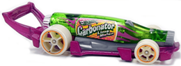 Hot Wheels 2018 - Collector # ---/365 - Experimotors 2/10 - Carbonator - Transparent Green Bottle / Purple Base - KMart Exclusive - USA 50th Card