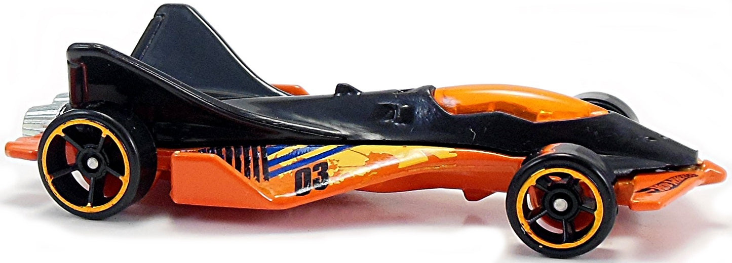 Hot Wheels 2015 - Collector # 091/250 - HW Off-Road / Sky Show - Cloud Cutter - Black over Orange - USA 'Showdown' Card