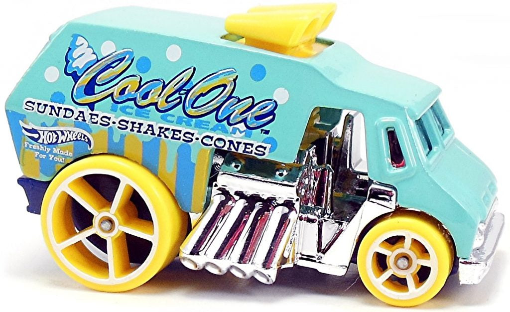 Hot Wheels 2015 - Collector # 003/250 - HW City / HW City Works - Cool-One - Aqua - USA 'Showdown' Card