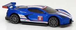 Hot Wheels 2022 - Collector # 190/250 - Then And Now 1/10 - Corvette C8.R - Blue - 10 Spokes - IC