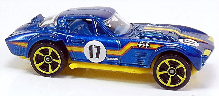 Hot Wheels 2013 - Collector # 210/250 - HW Showroom / Corvette 60th - Corvette Grand Sport - Blue / #17 - USA Card