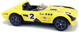 Hot Wheels 2019 - Collector # 053/250 - HW Roadsters 3/5 - Corvette Grand Sport Roadster - Yellow / #2 - USA Card