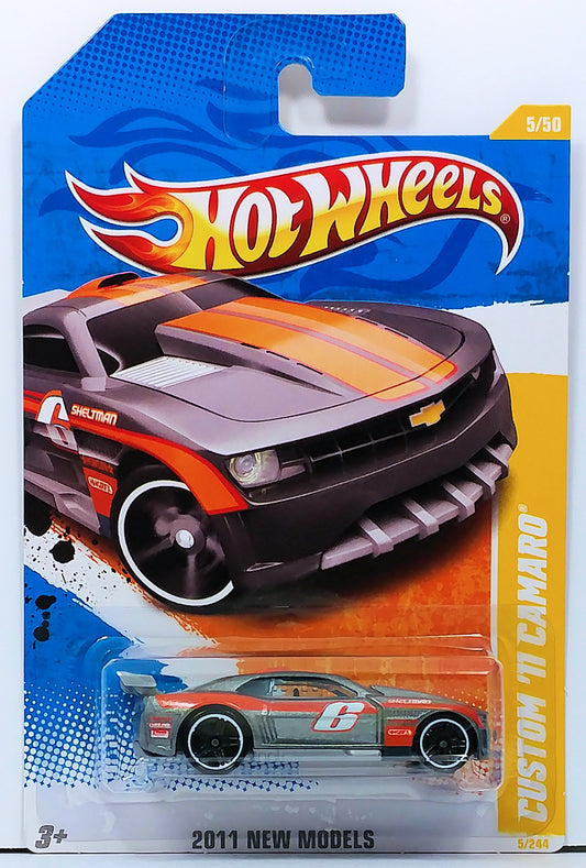 Hot Wheels 2011 - Collector # 005/244 - New Models 5/50 - Custom '11 Camaro - Metallic Gray - USA