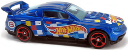 Hot Wheels 2016 - Collector # 003/250 - HW Race Team 3/10 - Custom '12 Ford Mustang - Blue - USA 'Showdown' Card