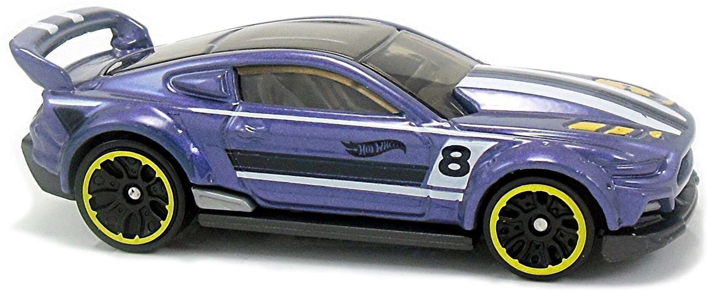 Hot Wheels 2018 - Collector # 199/365 - Then And Now 9/10 - Custom '15 Ford Mustang - Lavender - International Card