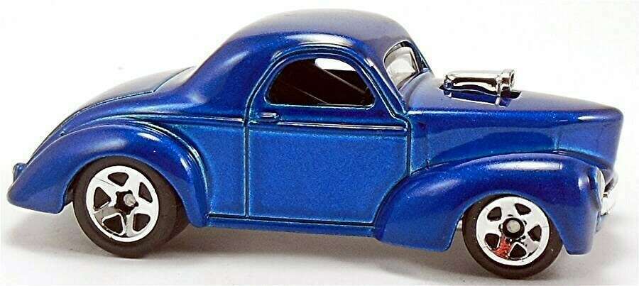 Hot Wheels 2009 - Collector # 025/190 - New Models 25/42 - Custom '41 Willys Coupe - Metallic Blue - USA Card