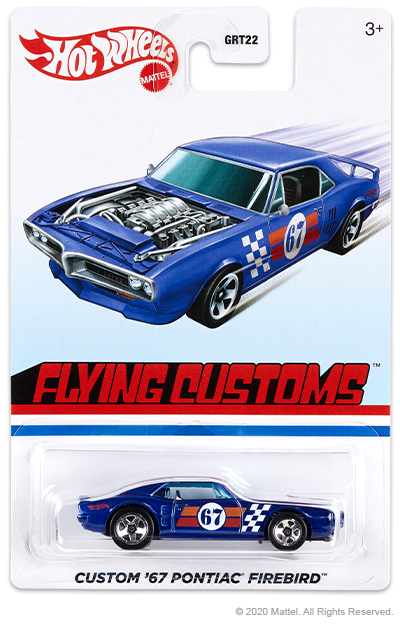 Hot Wheels 2021 - Flying Customs / Mix 1 - Custom '67 Pontiac Firebird - Purple / #67 - 5 Spoke Wheels - Target Exclusive