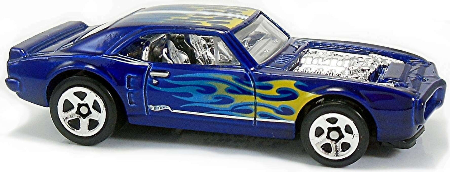 Hot Wheels 2018 - Collector # 128/365 - HW Flames 5/10 - Custom '67 Pontiac Firebird - Blue - USA 50th Card