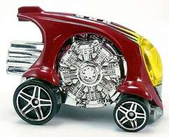 Hot Wheels 2006 - Collector # 009/223 - First Editions 09/38 - Cyclops - Dark Red - Bright Chrome Engine - PR5 Wheels - USA Card
