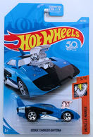 Hot Wheels 2018 - Collector # 116/365 - Muscle Mania 5/10 - Dodge Charger Daytona - Blue - USA 50th Card