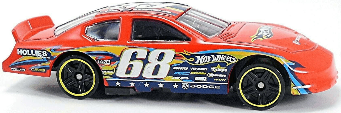Hot Wheels 2010 - Collector # 169/240 - Race World / Speedway 1/4 - Dodge Charger Stock Car - Red / #68 - USA '11 Card