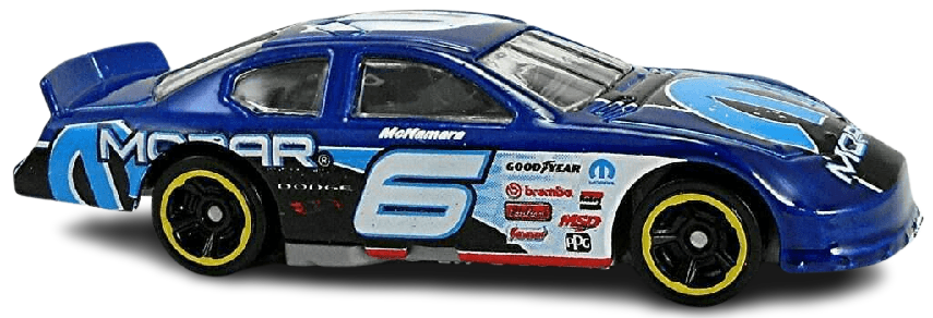 Hot Wheels 2019 - Collector # 076/250 - HW Race Day 5/10 - Dodge Charger Stock Car - Blue - USA