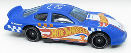 Hot Wheels 2021 - Collector # 194/250 - HW Race Team 3/10 - Dodge Charger Stock Car - Matte Blue / #3 - USA Card